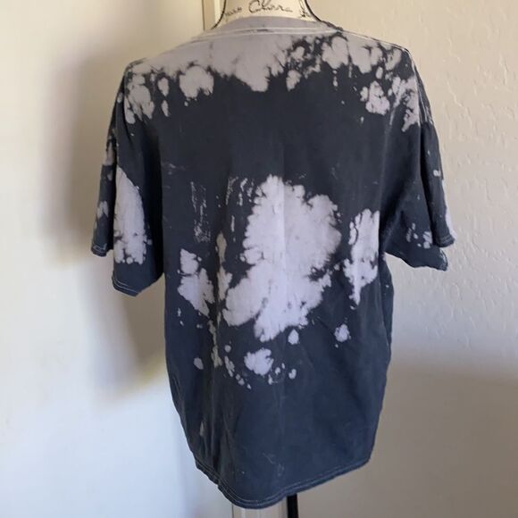 AC/DC Acid Bleach Wash Distressed Graphic Shirt Distressed Casual Band Music - Picture 3 of 10